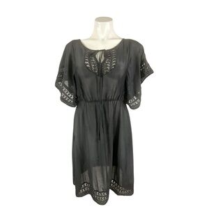 HD in Paris Chic Black Stone Harbor Lace-Trim Dress